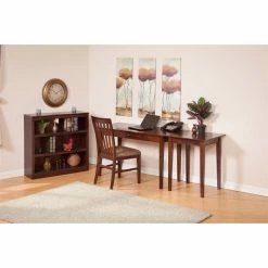 Deals 🛒 Pemberly Row Writing Desk In Walnut 😉 -Cheap Executive Store 1820534 2 L