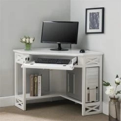 Brand new ❤️ Leick Furniture Leick Corner Computer Desk In White 🥰 -Cheap Executive Store 1845332 8 L