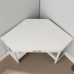 Brand new ❤️ Leick Furniture Leick Corner Computer Desk In White 🥰 -Cheap Executive Store 1845332 9 L