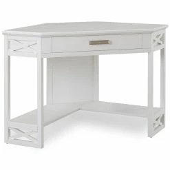 Brand new ❤️ Leick Furniture Leick Corner Computer Desk In White 🥰
