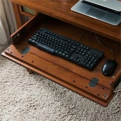 New 🎉 Leick Furniture Leick Riley Holliday Computer Desk In Rustic Autumn ⌛ -Cheap Executive Store 1845335 12 L