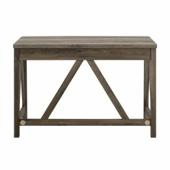 Promo 🤩 Walker Edison 46" A-Frame Desk - Grey Wash 😀 -Cheap Executive Store 1870490 11 L