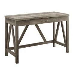 Promo 🤩 Walker Edison 46" A-Frame Desk - Grey Wash 😀 -Cheap Executive Store 1870490 8 L