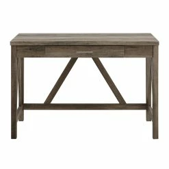 Promo 🤩 Walker Edison 46" A-Frame Desk - Grey Wash 😀 -Cheap Executive Store 1870490 9 L