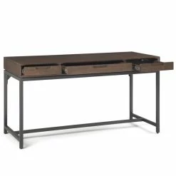 Cheapest 🤩 Simpli Home Banting Solid Hardood Industrial 60 " Desk In Walnut Brown 👍 -Cheap Executive Store 1912268 3 L