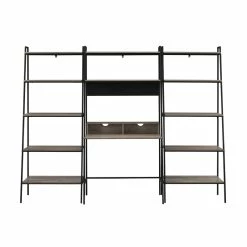 Hot Sale 🛒 Walker Edison 3PC Home Office Wood Desk Set In Gray Wash 💯 -Cheap Executive Store 1923508 9 L