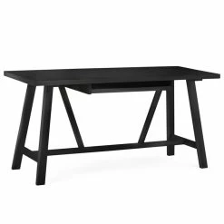 Top 10 🌟 Simpli Home Dylan Solid Wood Industrial 60 " Writing Office Desk In Black 😍