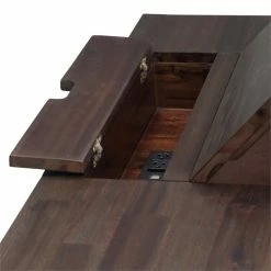 Deals 👏 Simpli Home Monroe Computer Desk In Distressed Charcoal Brown 🔥 -Cheap Executive Store 1928473 15 L