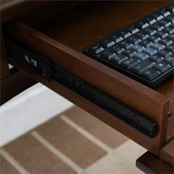 Budget 👏 Leick Furniture Leick Home Stratus Computer Desk In Heartwood Cherry 😀 -Cheap Executive Store 1937204 19 L