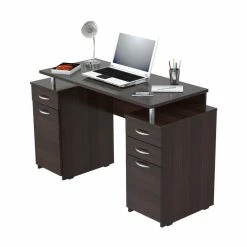 Coupon 💯 Inval America Espresso Writing Desk With Four Drawers 🎉 -Cheap Executive Store 1939768 6 L