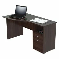 Wholesale ✨ Inval America Espresso Curved Top Writing Desk 😍 -Cheap Executive Store 1939826 5 L