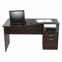 Wholesale ✨ Inval America Espresso Curved Top Writing Desk 😍 -Cheap Executive Store 1939826 7 L