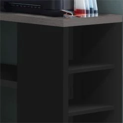 Top 10 👍 Monarch 60" Contemporary Corner Wooden Writing Desk In Black And Gray 👍 -Cheap Executive Store 1940016 2 L