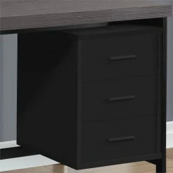 Coupon 🎁 Monarch 60" Modern Sturdy Wooden Writing Desk In Black And Gray ⭐ -Cheap Executive Store 1940020 2 L