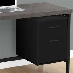 Best reviews of 😀 Monarch 48" Contemporary Wooden Writing Desk In Black And Gray ⭐ -Cheap Executive Store 1940023 2 L