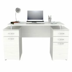 Outlet 👍 Inval America Inval Writing Desk In Washed Oak Engineered Wood 🎉 -Cheap Executive Store 1950768 3 L