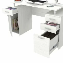 Outlet 👍 Inval America Inval Writing Desk In Washed Oak Engineered Wood 🎉 -Cheap Executive Store 1950768 5 L