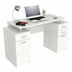 Outlet 👍 Inval America Inval Writing Desk In Washed Oak Engineered Wood 🎉