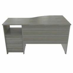Flash Sale ❤️ Inval America Inval Curved Top Writing Desk In Smoke Oak Engineered Wood 💯 -Cheap Executive Store 1950769 6 L