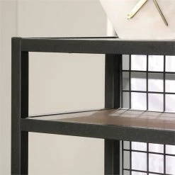 Cheap ⭐ Sauder Boulevard Cafe Mid-Century Metal L-Shape Computer Desk In Vintage Oak 🤩 -Cheap Executive Store 1953044 3 L