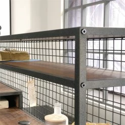 Cheap ⭐ Sauder Boulevard Cafe Mid-Century Metal L-Shape Computer Desk In Vintage Oak 🤩 -Cheap Executive Store 1953044 7 L