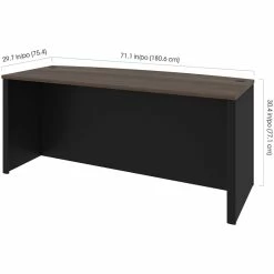 Buy 🔥 Bestar Connexion Bowfront Writing Desk In Antigua And Black 🎉 -Cheap Executive Store 1962790 5 L