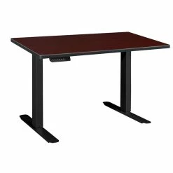Budget ⭐ Regency Esteem 42 In. Height Adjustable Power Desk- Mahogany/Black 💯