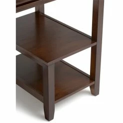 Budget 🎉 Simpli Home Artisan Solid Wood Transitional 50 " Desk In Russet Brown 🛒 -Cheap Executive Store 1968896 4 L