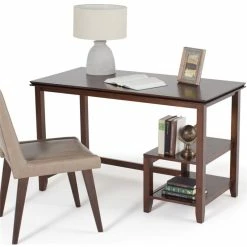 Budget 🎉 Simpli Home Artisan Solid Wood Transitional 50 " Desk In Russet Brown 🛒 -Cheap Executive Store 1968896 7 L