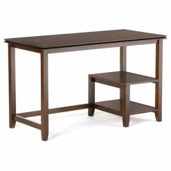 Budget 🎉 Simpli Home Artisan Solid Wood Transitional 50 " Desk In Russet Brown 🛒