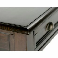 Deals 💯 Simpli Home Burlington Wood Transitional 42" Writing Office Desk In Mahogany Brown ⭐ -Cheap Executive Store 1968905 6 L