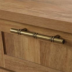 Hot Sale ⭐ Sauder Coral Cape Home Office Wood L-Shaped Desk In Sindoori Mango And Gold 👍 -Cheap Executive Store 1991564 10 L