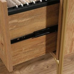 Hot Sale ⭐ Sauder Coral Cape Home Office Wood L-Shaped Desk In Sindoori Mango And Gold 👍 -Cheap Executive Store 1991564 13 L