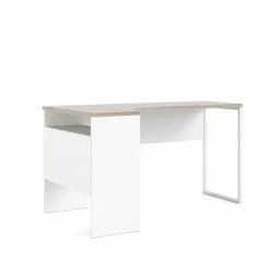 Budget ✔️ Levan Home 2 Drawer L-Shape Desk In Two-Tone White And Truffle 🔥 -Cheap Executive Store 1994461 1994464 L