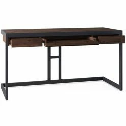 Best deal 👍 Simpli Home Erina SOLID ACACIA WOOD 60" Desk In Distressed Charcoal Brown ✨ -Cheap Executive Store 2001879 2 L