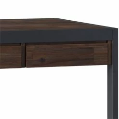 Best deal 👍 Simpli Home Erina SOLID ACACIA WOOD 60" Desk In Distressed Charcoal Brown ✨ -Cheap Executive Store 2001879 4 L