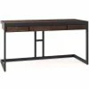 Best deal 👍 Simpli Home Erina SOLID ACACIA WOOD 60" Desk In Distressed Charcoal Brown ✨