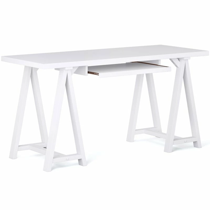 Top 10 😀 Simpli Home Sawhorse 60" Soild Wood Modern Industrial Computer Desk In White 😉 3 Top 10 😀 Simpli Home Sawhorse 60" Soild Wood Modern Industrial Computer Desk In White 😉 - Image 3