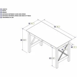 Cheap ✨ Bowery Hill Traditional Solid Wood 1-Drawer Writing Desk In Gray 💯 -Cheap Executive Store 2004653 5 L