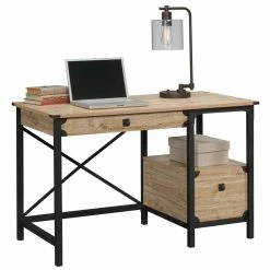 Promo 😍 Sauder Steel River Engineered Wood And Metal Computer Desk In Milled Mesquite 🌟 -Cheap Executive Store 2012400 2 L