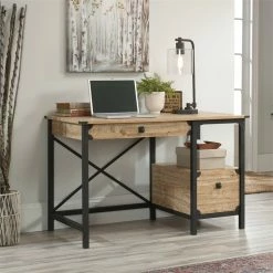 Promo 😍 Sauder Steel River Engineered Wood And Metal Computer Desk In Milled Mesquite 🌟 -Cheap Executive Store 2012400 3 L
