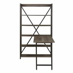 Promo 🌟 Liberty Furniture Tanners Creek Medium Gray Desk And Bookcase Set 🌟 -Cheap Executive Store 2013952 3 L