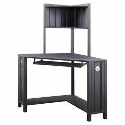 Cheapest ✨ ACME Furniture ACME Cargo Metal Corner Writing Desk With USB Charging Dock In Gunmetal 🎁