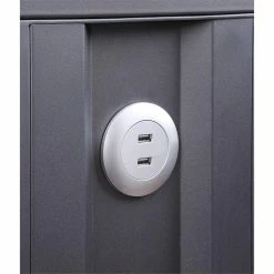 Cheapest ✨ ACME Furniture ACME Cargo Metal Corner Writing Desk With USB Charging Dock In Gunmetal 🎁 -Cheap Executive Store 2018485 9 L