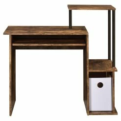Coupon 🥰 ACME Furniture ACME Lyphre Wooden Top Computer Desk In Weathered Oak And Black 🤩 -Cheap Executive Store 2019535 7 L