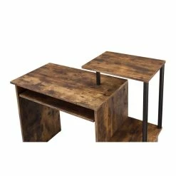 Coupon 🥰 ACME Furniture ACME Lyphre Wooden Top Computer Desk In Weathered Oak And Black 🤩 -Cheap Executive Store 2019535 9 L