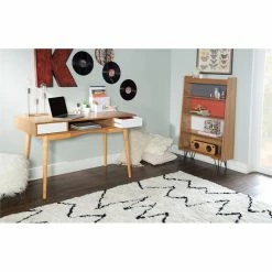 Top 10 😍 Allora Wood Writing Desk In Brown 🛒 -Cheap Executive Store 2107255 14 L