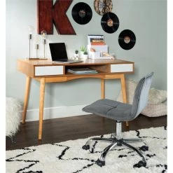 Top 10 😍 Allora Wood Writing Desk In Brown 🛒 -Cheap Executive Store 2107255 7 L