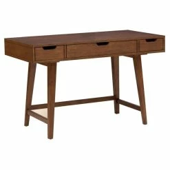 Promo 🌟 Allora Furniture Mid-Century Writing Desk In Brown 👏