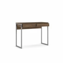 Best Sale 😍 Levan Home Modern 2 Drawer Computer Desk In Walnut 🌟 -Cheap Executive Store 2119016 7 L